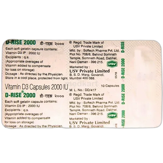 d rise 2000 softgel capsule 10's